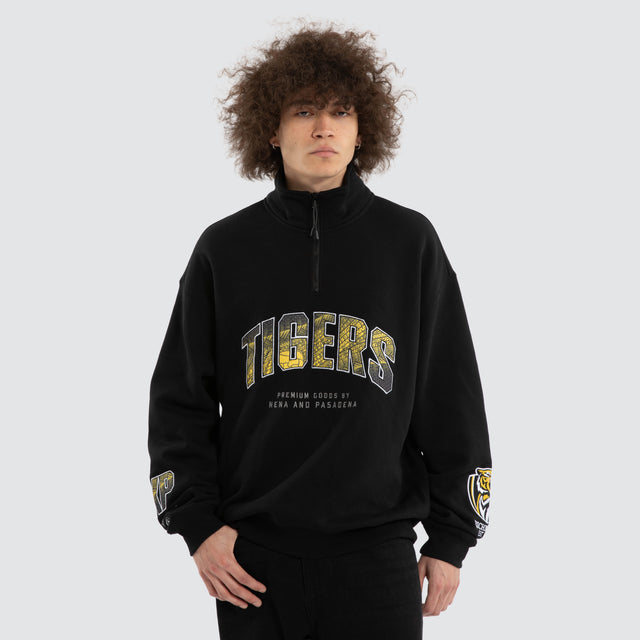 Ben Davis Richmond Tigers 1/4 Zip Thru Jet Black