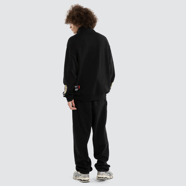 Ben Davis Richmond Tigers 1/4 Zip Thru Jet Black