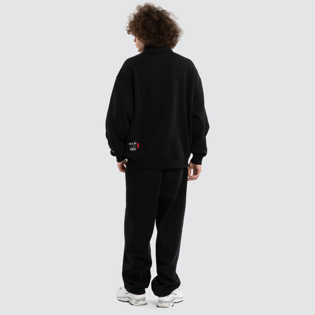 Ben Davis Fremantle Dockers 1/4 Zip Thru Jet Black