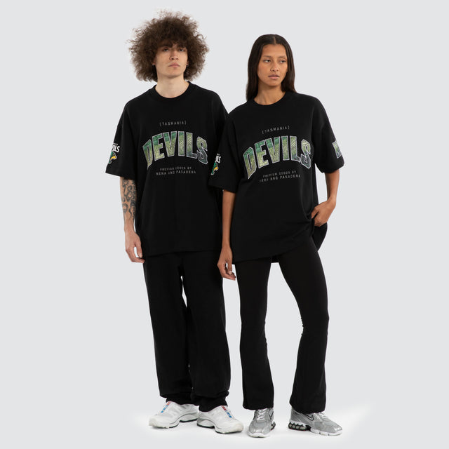 Ben Davis Tasmania Devils Loopback Raptor Tee Jet Black