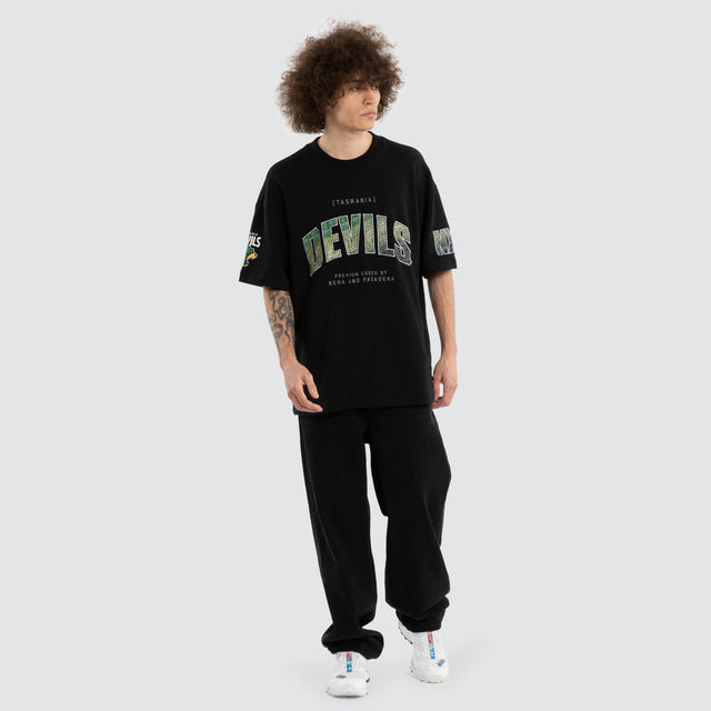 Ben Davis Tasmania Devils Loopback Raptor Tee Jet Black