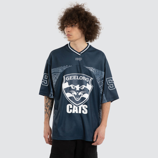 Ben Davis Geelong Cats Mesh Jersey Cats Blue