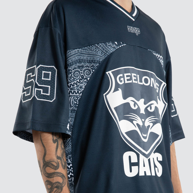 Ben Davis Geelong Cats Mesh Jersey Cats Blue