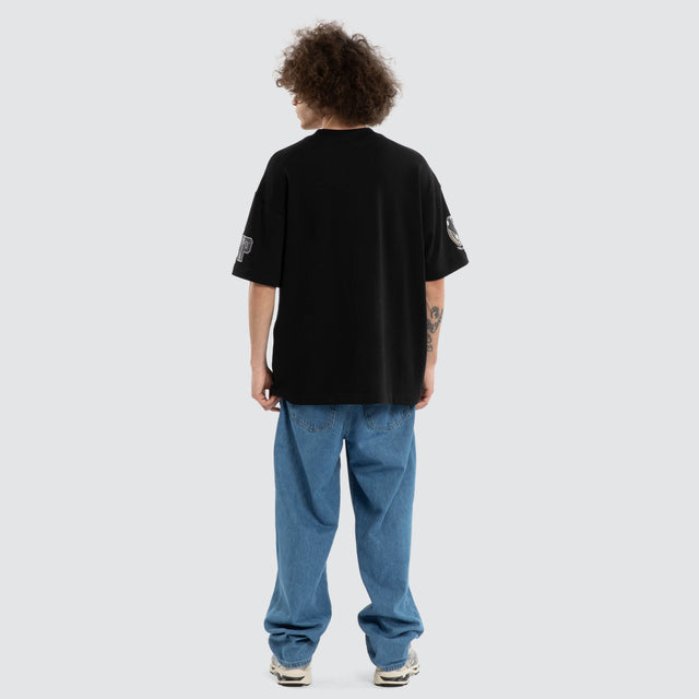 Ben Davis Collingwood Magpies Loopback Raptor Tee Jet Black