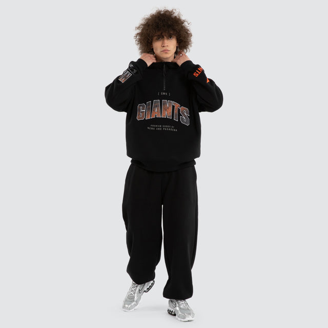 Ben Davis GWS Giants 1/4 Zip Thru Jet Black