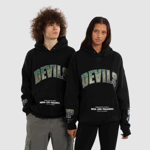 Ben Davis Tasmania Devils Box FIt Hoodie Jet Black