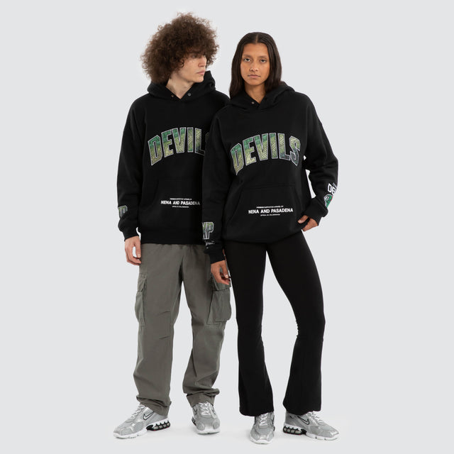 Ben Davis Tasmania Devils Box FIt Hoodie Jet Black