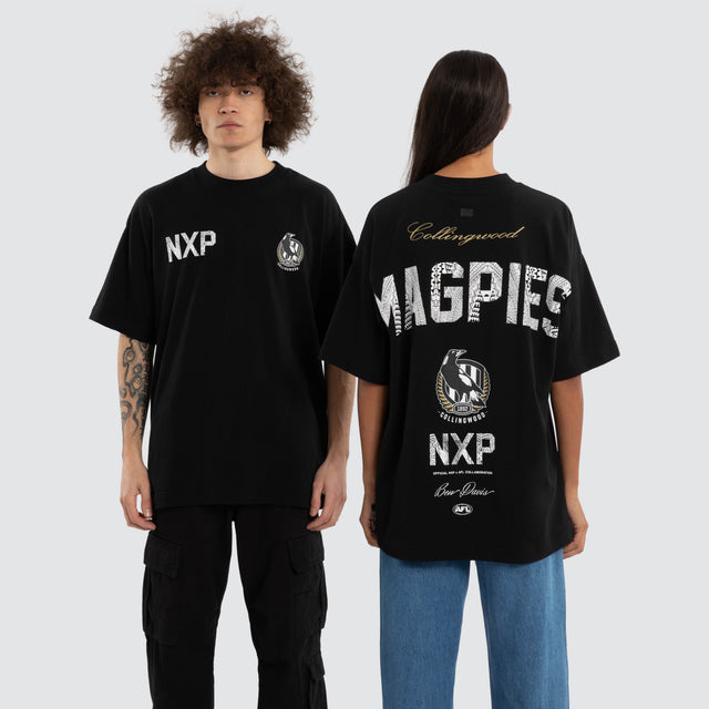 Ben Davis Collingwood Magpies Raptor Tee Jet Black