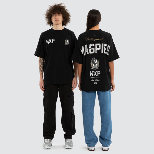 Ben Davis Collingwood Magpies Raptor Tee Jet Black