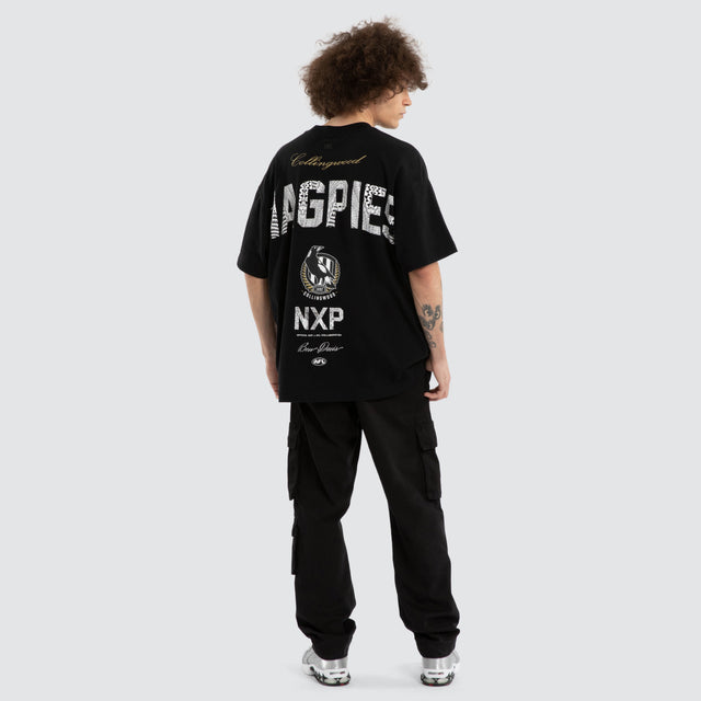 Ben Davis Collingwood Magpies Raptor Tee Jet Black