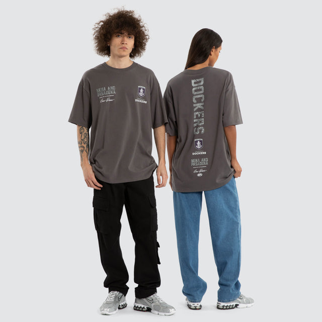 Ben Davis Fremantle Dockers Box Fit Tee Charcoal