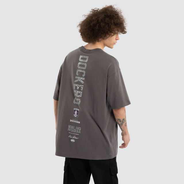 Ben Davis Fremantle Dockers Box Fit Tee Charcoal