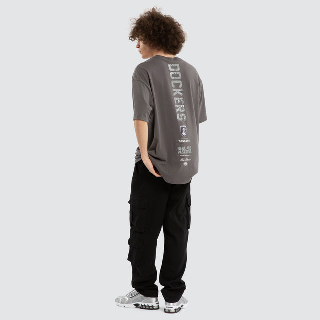 Ben Davis Fremantle Dockers Box Fit Tee Charcoal