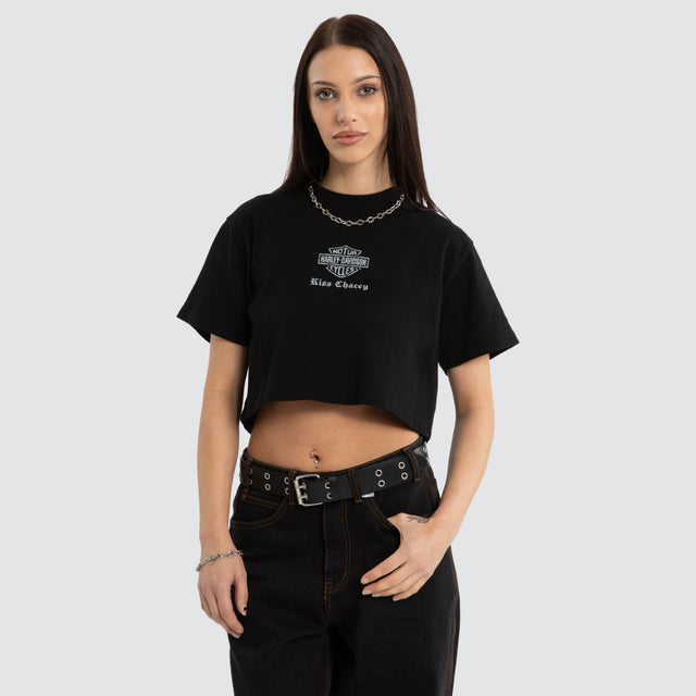 Rumble Crop Tee Jet Black