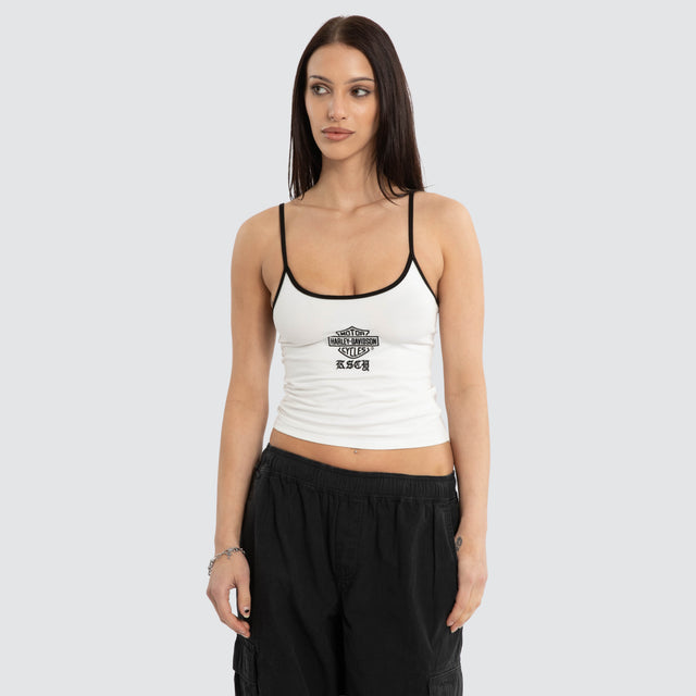 Unlock Crop Cami Natural White