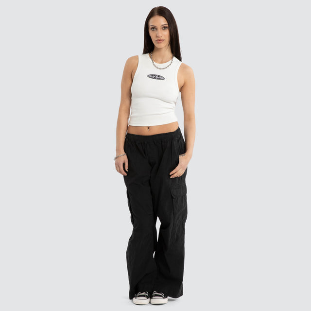 Mirror Rib Tank Natural White