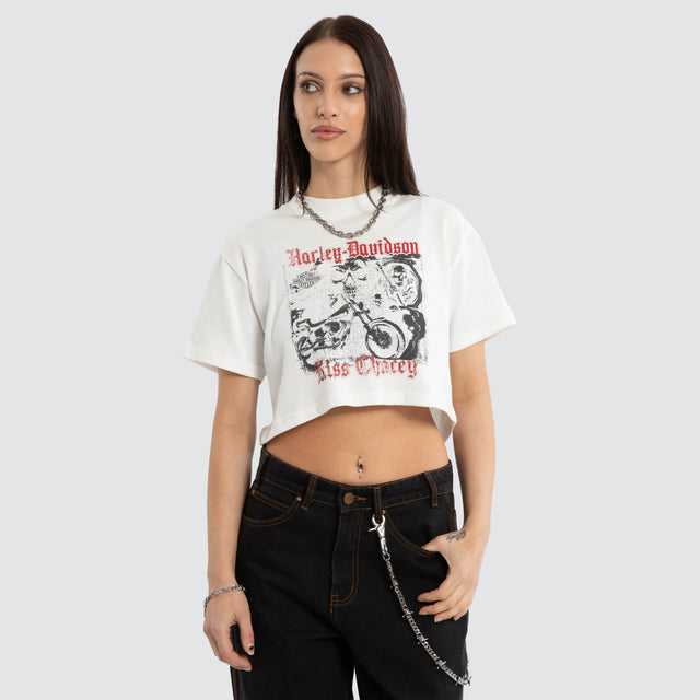Breakout Crop Tee Natural White