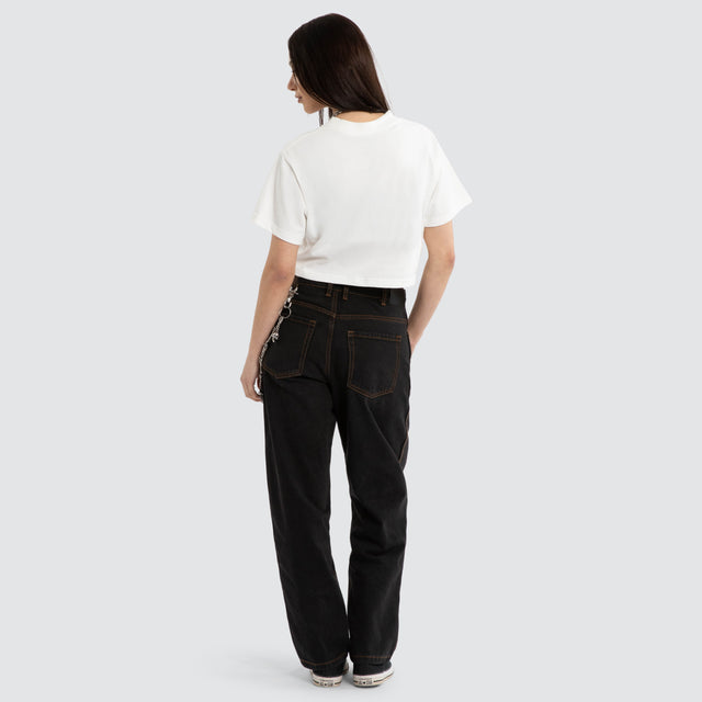 Breakout Crop Tee Natural White