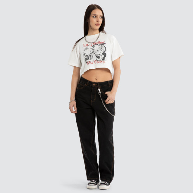 Breakout Crop Tee Natural White