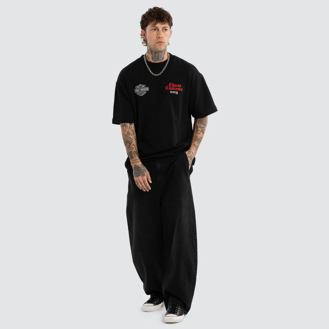 Rev Loopback Street Tee Jet Black