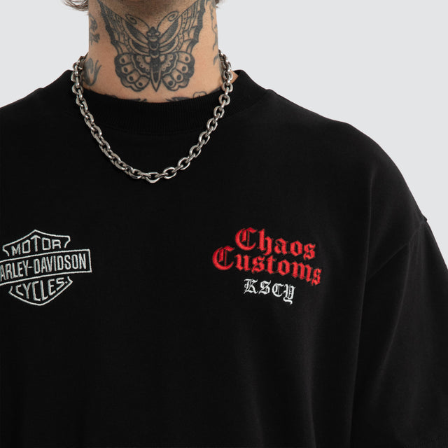 Rev Loopback Street Tee Jet Black