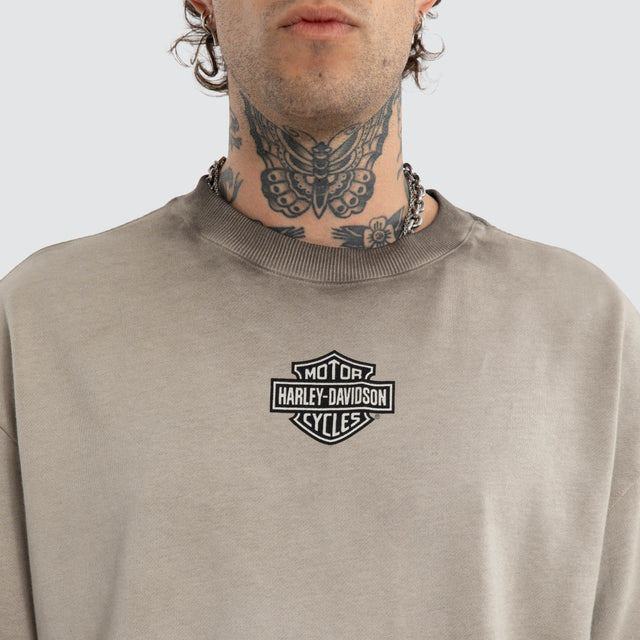 Upshift Loopback Street Tee Oil Washed