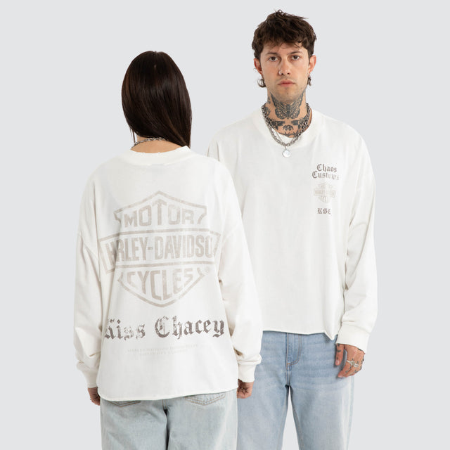 Gear Box Fit Sweater Natural White