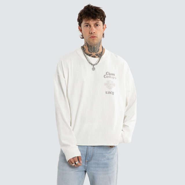 Gear Box Fit Sweater Natural White