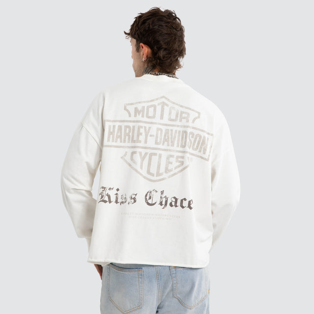 Gear Box Fit Sweater Natural White