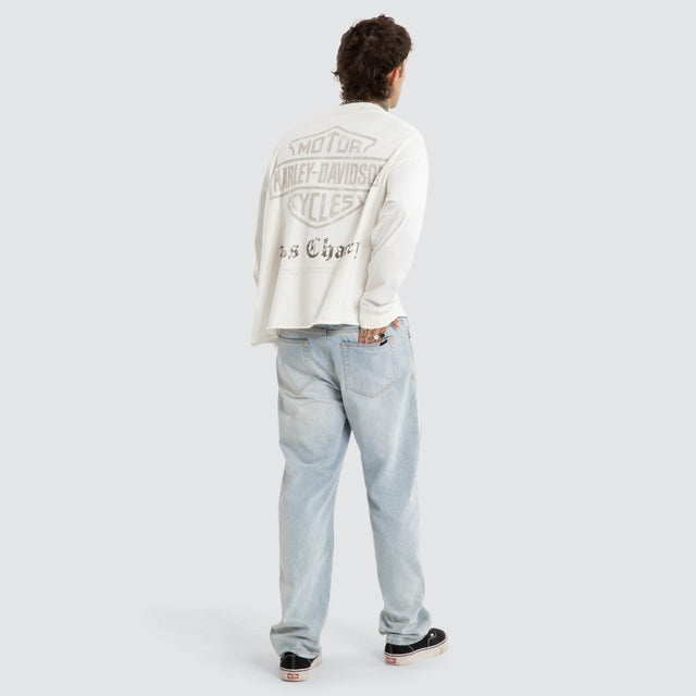 Gear Box Fit Sweater Natural White
