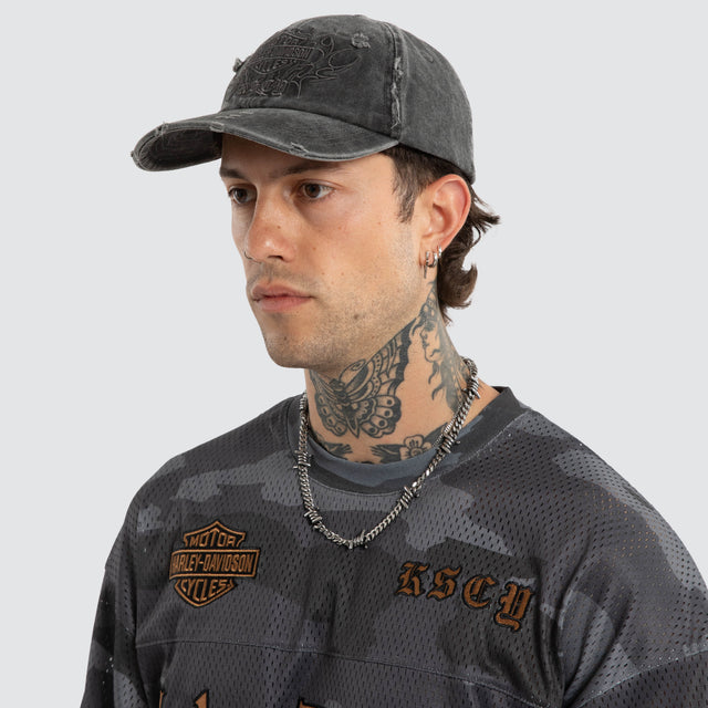 Knock Dad Cap Washed Black