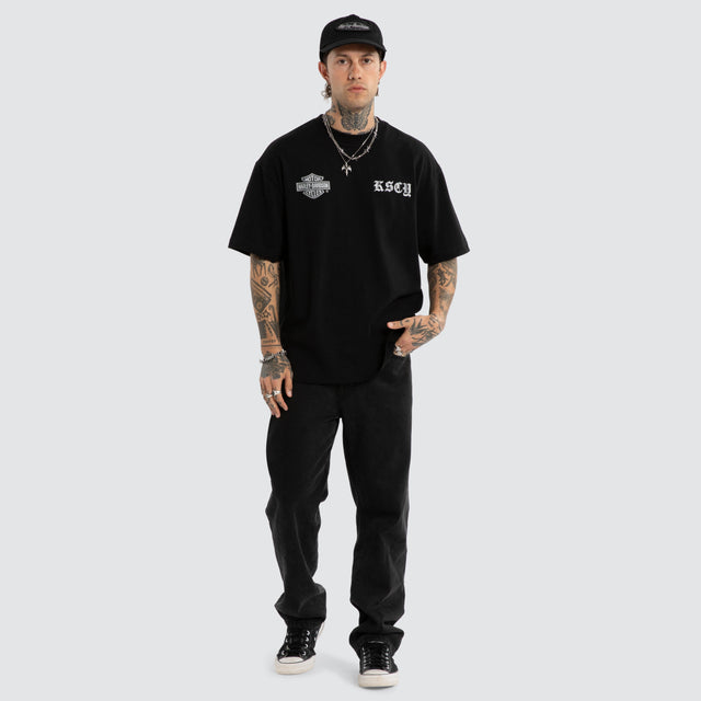 Scrambler Street Tee Jet Black