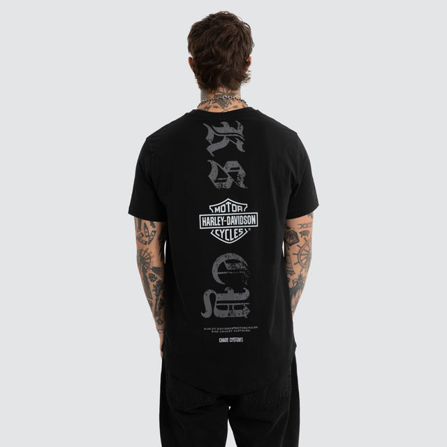 Model wears Carve Dual Curved Tee Jet Black T-Shirts Black – image 1