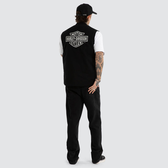 Freewheeler Worker Vest Washed Black