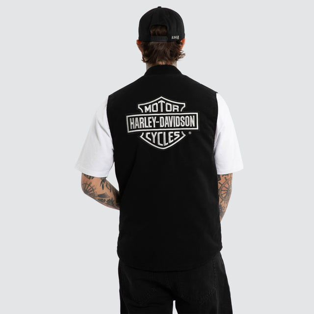 Freewheeler Worker Vest Washed Black