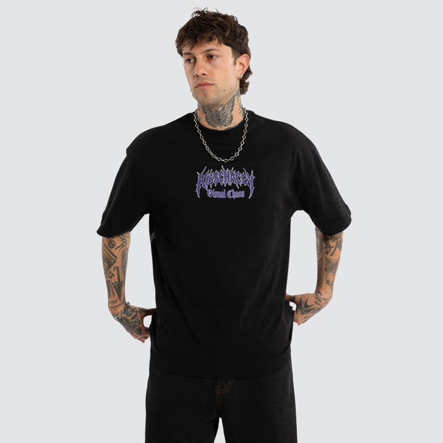 Model wears Interface Street Tee Jet Black T-Shirts Black – image 1