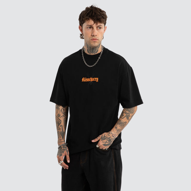 Model wears Annihilation Street Tee Jet Black T-Shirts Black – image 2