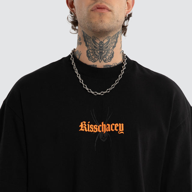 Model wears Annihilation Street Tee Jet Black T-Shirts Black – image 6