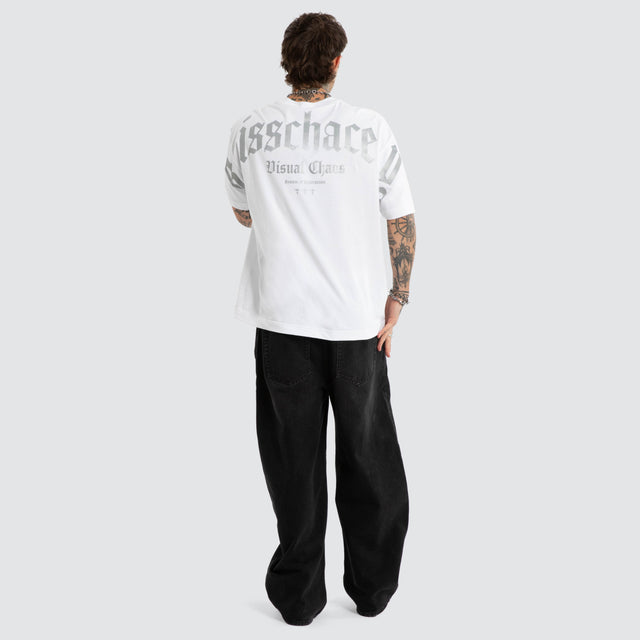 Model wears Obliteration Street Tee Optical White T-Shirts White – image 5