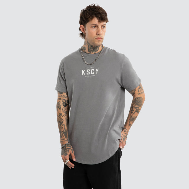 Division Dual Curved Tee Steel Grey
