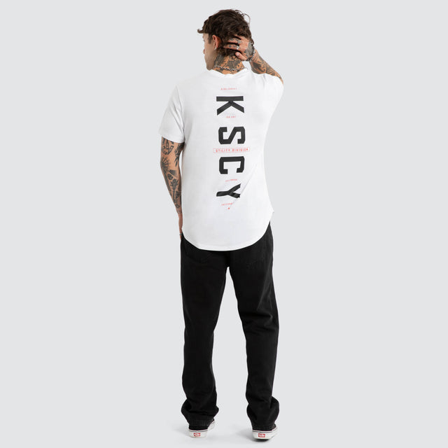 Stamp Dual Curved Tee Optical White