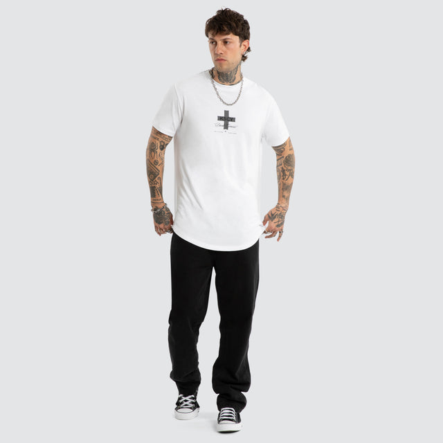 Resolved Dual Curved Tee Optical White