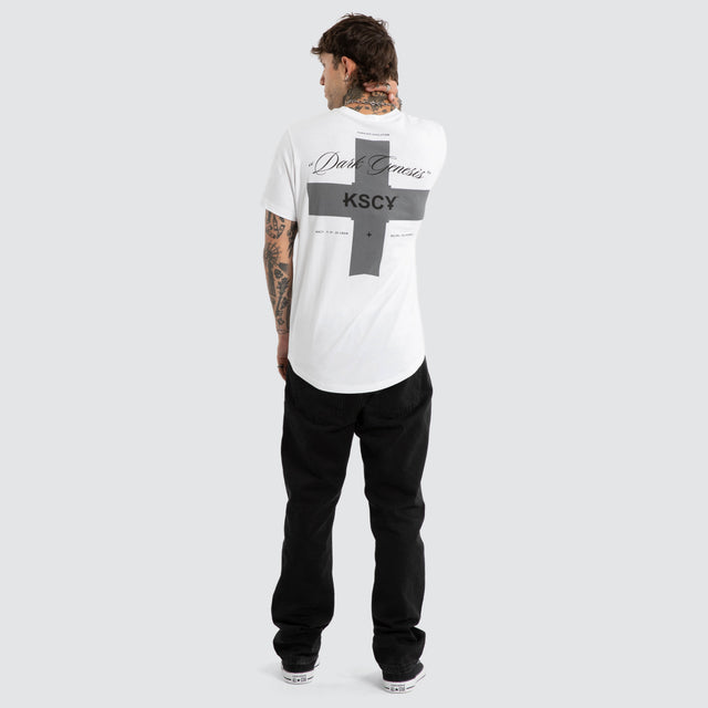 Resolved Dual Curved Tee Optical White