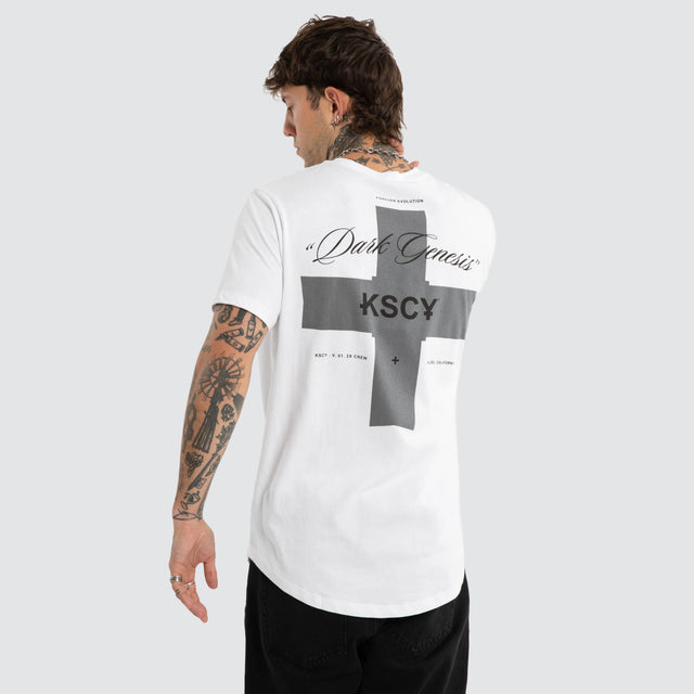 Resolved Dual Curved Tee Optical White