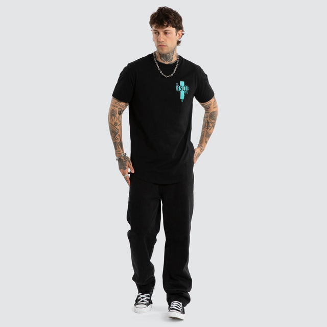 Church Dual Curved Tee Jet Black