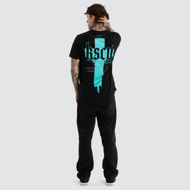 Church Dual Curved Tee Jet Black