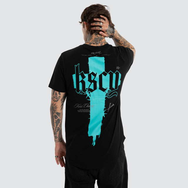 Church Dual Curved Tee Jet Black