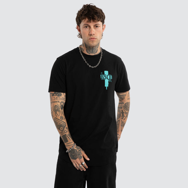 Church Dual Curved Tee Jet Black