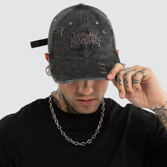 Veiled Dad Cap Jet Black