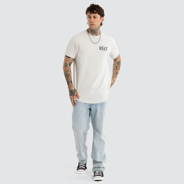 England Dual Curved Tee Glacier Grey